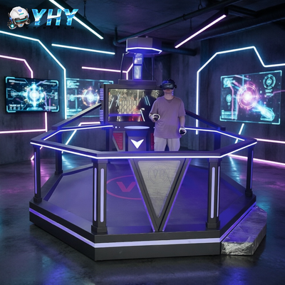 Komercyjny Interaktywny VR Battle Station Niebieskie oświetlenie Immersive Obstacle-Course Competition VR Arcade Machine VR Experience