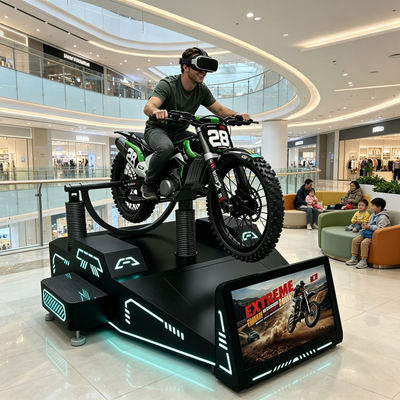 Fabryka w Guangzhou Komercyjny VR górski symulator motocykli z haptycznym systemem zwrotnego