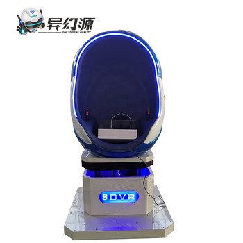 Blue White 9D VR Flight Simulators Roller Coaster Egg Chair dla 1 gracza