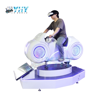 Biały motocykl symulator Arcade Game Machine 9D Vr Motocykl