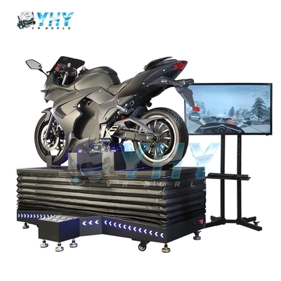 Symulator motocyklowy VR dla jednego gracza z neonowym oświetleniem, automat do wirtualnej rzeczywistości