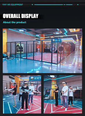 Duży, przestrzenny, wewnętrzny symulator strzelania VR - darmowe chodzenie i swobodne poruszanie się w arenie dla wielu graczy