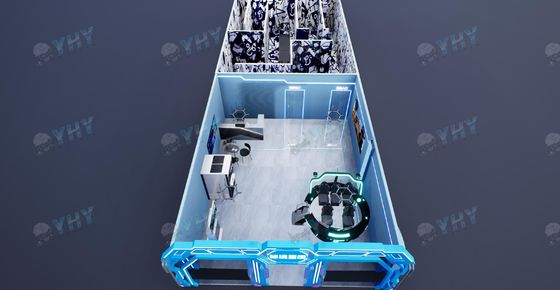 9D VR Simulator Arena Vr Free Roaming Arcade Arena 8 graczy