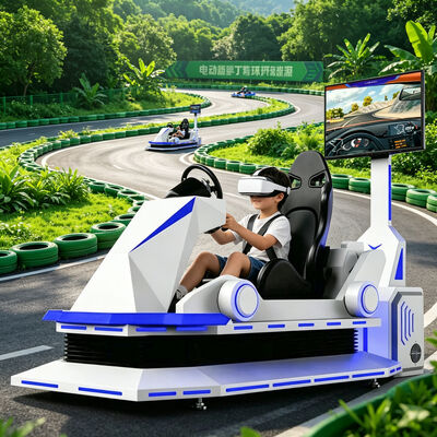 VR Karting Wyścigowy Samochód Czarny lub biały 9D Wirtualny Reality Kart Simulator Amusement Game Machine Racing Motion Simulator