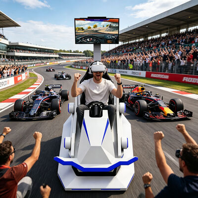 Real Feel 9D Virtual Reality Vr Racing Outdoor Car Sports Simulator Mall Centrum gier