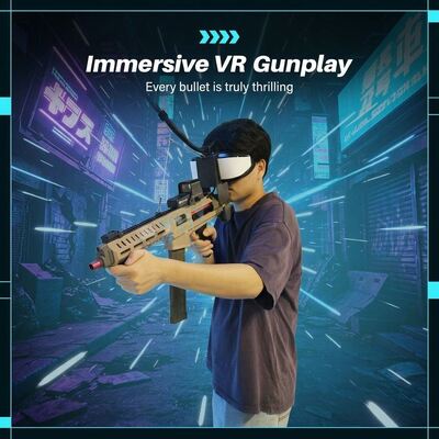 Wyposażenie do strzelanek VR w pomieszczeniach, salon gier z automatami, symulator strzelanek VR dla dzieci 9D