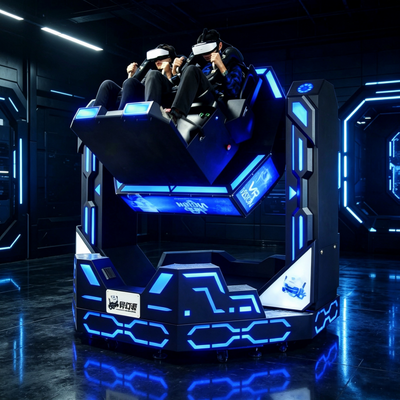 Komercyjny symulator VR Roller Coaster z platformą ruchomą na 2 miejsca i 1080 stopniami ruchu, z immersyjnym efektem wiatru synchronizowanym z ruchem