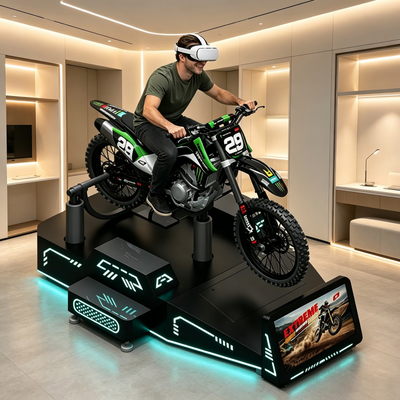 Precyzyjna platforma ruchowa motocykla VR z informacją zwrotną w czasie rzeczywistym