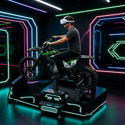 Precyzyjna platforma ruchowa motocykla VR z informacją zwrotną w czasie rzeczywistym