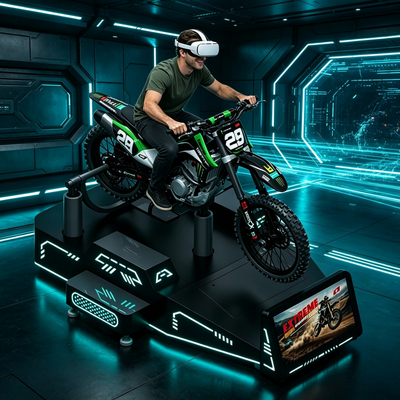 Opłacalna komercyjna, jednoosobowa maszyna VR z motocyklem górska dla centrów handlowych i FEC