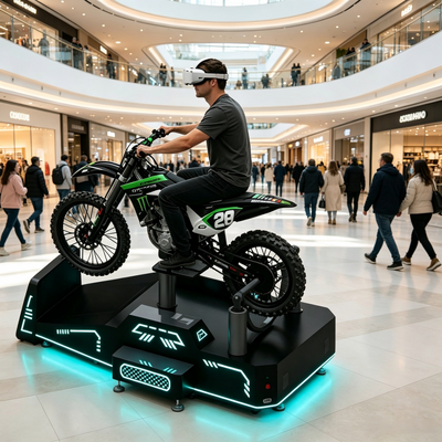 Opłacalna komercyjna, jednoosobowa maszyna VR z motocyklem górska dla centrów handlowych i FEC