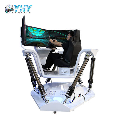 Indoor Three Screens Simulated Car 6 DOF Motion Playing Race Game Racing Simulator For Sale 