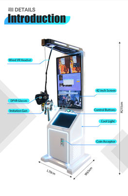 9D VR Shooting Arcade Game Machine Wirtualna rzeczywistość 42-calowy ekran żywy pokaz VR Shoot Simulation