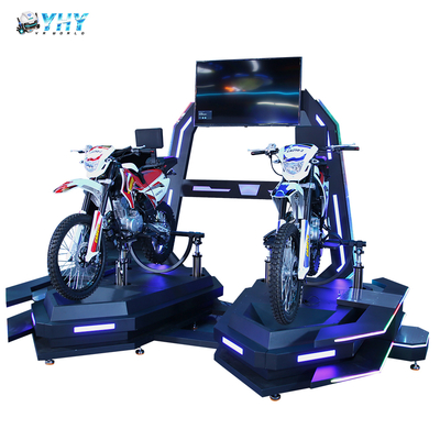 Park rozrywki Park rozrywki 9d Wirtualna rzeczywistość Podwójny VR Symulator motocykla