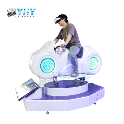 Biały motocykl symulator Arcade Game Machine 9D Vr Motocykl