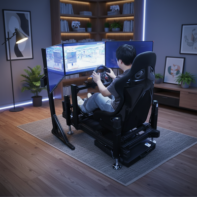Popularny 3 Screen Arcade Car Cockpit Racing Simulator Motion Simulator F1 do zabawy i rekreacji w pomieszczeniach i na zewnątrz