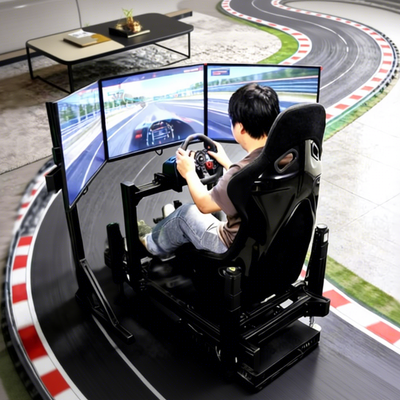 3 Screen Racing Simulator Cockpit Motion Driving Sim Rig z Gaming Seat PC & Console