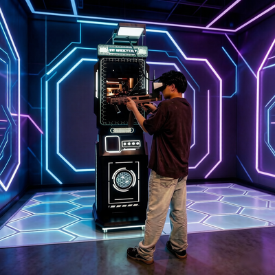 Gorąca wyprzedaż komercyjny symulator strzelania VR 9D interaktywna gra strzelanka VR z pistoletem do centrum gier