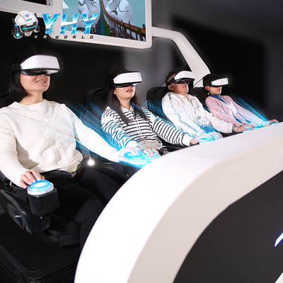 Park rozrywki Akryl 4 miejsca Symulator 9D VR 42-calowy ekran Pokaz na żywo