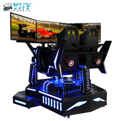 3 ekranowy symulator wyścigów VR 2 siedzenia Kierownica do gier 220V