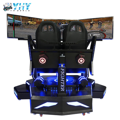 VR Zone 3 Screen Driving Simulator Jeden gracz Akrylowy Led Light 3 Dof Electric Cylinder